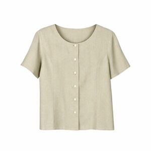 Talbots Womens Irish Linen Button Up Shirt Size 14 Coastal Minimalist Fisherman